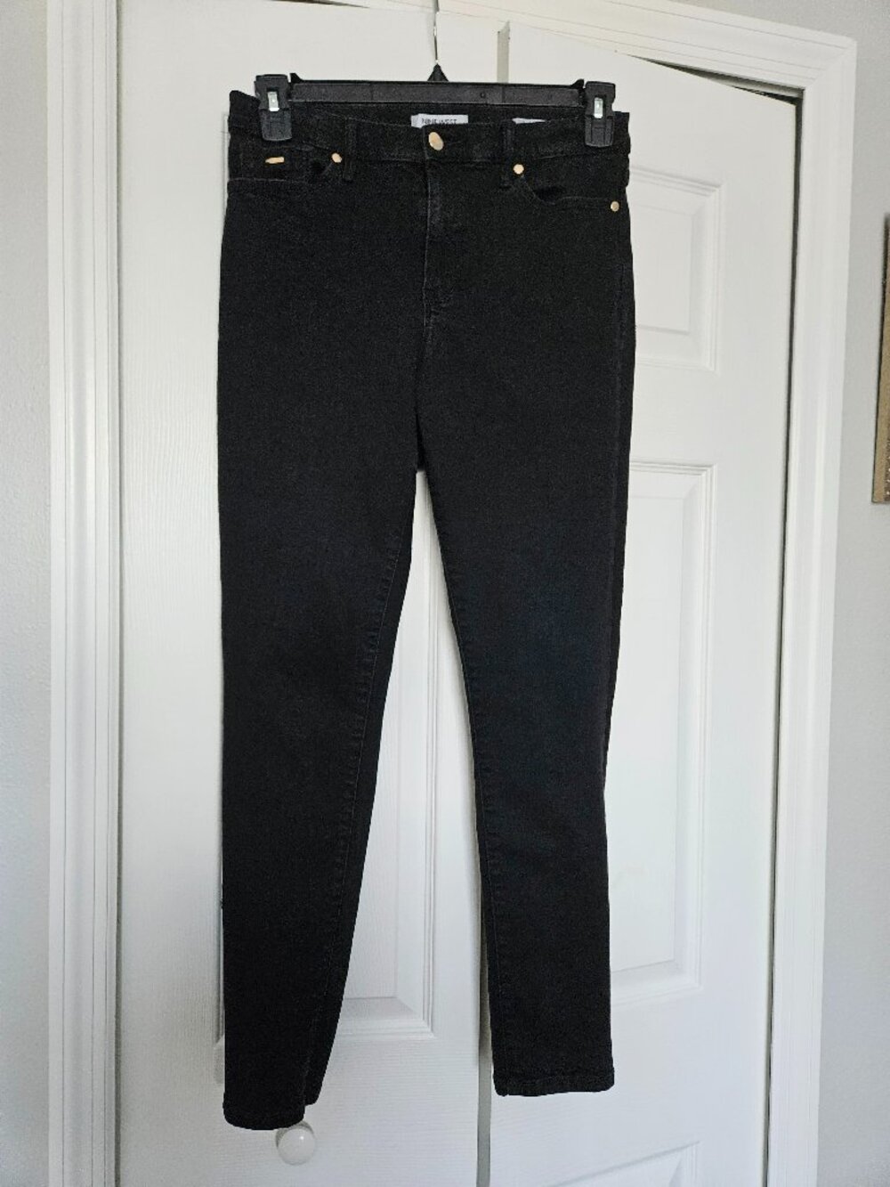Cigarette High Rise Black Jean Pants